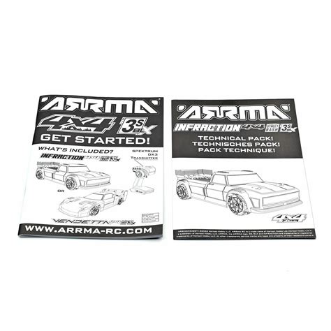 Arrma Infraction Vendetta 4x4 1/8 3S BLX Instruction Manual User Guide