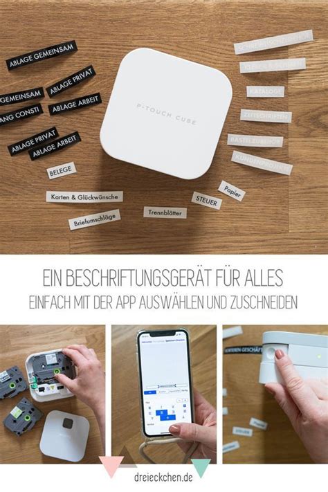 Etiketten einfach mit dem Beschriftungsgerät von Brother P touch Cube