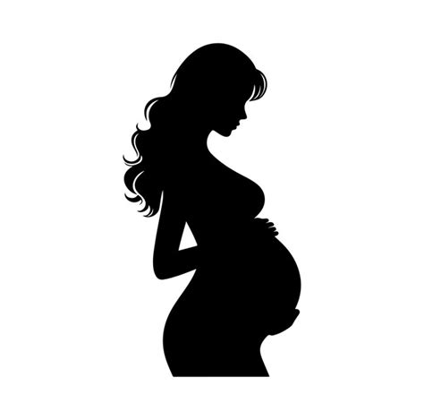 Premium Vector Pregnant Woman Vector Silhouette