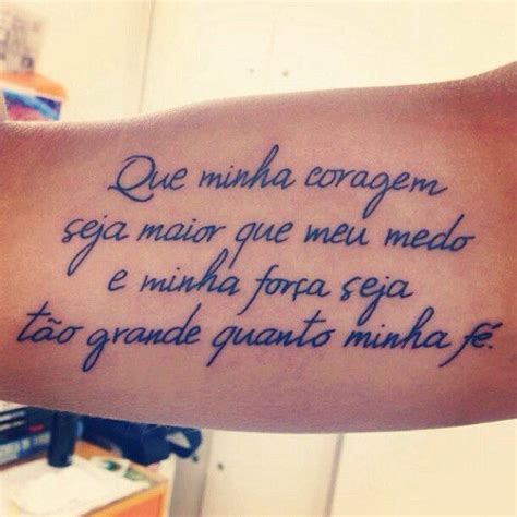 Tatuagem Feminina Que Representa Força E Coragem - Coragem, Força e Fé | Frases para tatuagem feminina, Tatuagem ...