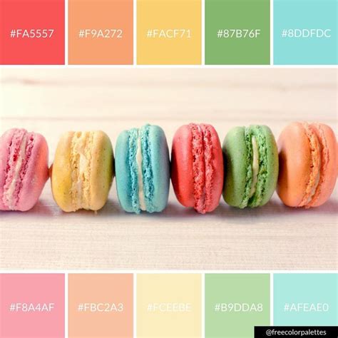 Macaroons Bolds And Pastels Dessert Color Palette Inspiration