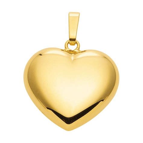 AA314 Pendentif Coeur En Or Massif 375 1000