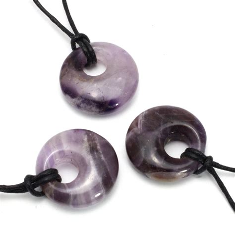 Pisces Birthstone Necklace - Amethyst Donut