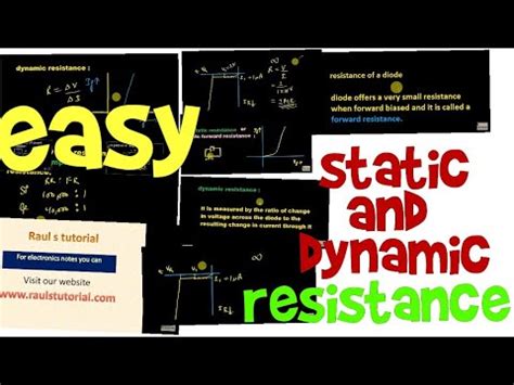 What Is Static And Dynamic Resistance Of A Diode Youtube