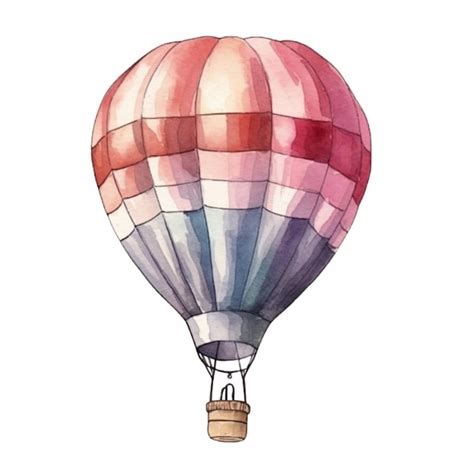 Premium Ai Image Hot Air Balloon In A Watercolor Style