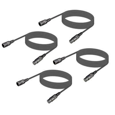 4 Pack 25 Foot Male To Female 3 Pin Xlr Mic Microphone Cable Reverb