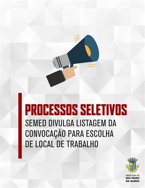 Educação Divulga Listagem Da Convocação Do Processo Seletivo Para