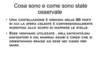 Le Costellazioni E La Loro Storia PPT