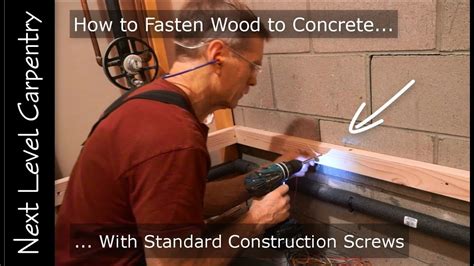 Master Carpenter Hack How To Fasten Wood To Concrete With Standard