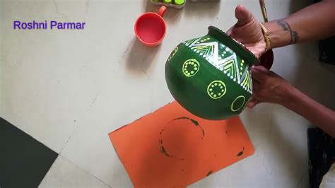 Matki Painting Pot Painting For Navratri Garbo Painting Beginner