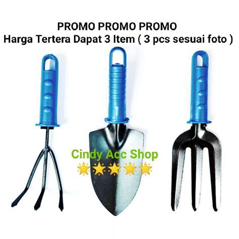 Jual Sekop Taman Mini Set 3in1 Skop Garpu Garuk Gali Tanah Tanaman Kebun Shopee Indonesia