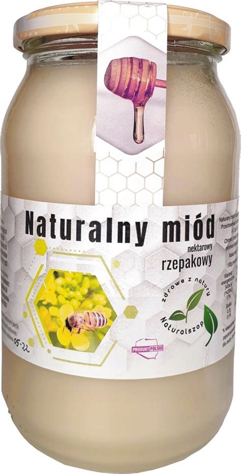 MIÓD RZEPAKOWY NATURALNY Polski ŚWIEŻY 2022 1 2kg 12548072391