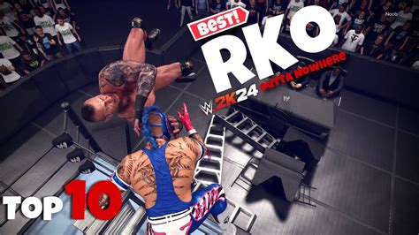 WWE 2k24 Top 10 RKOs Outta Nowhere YouTube