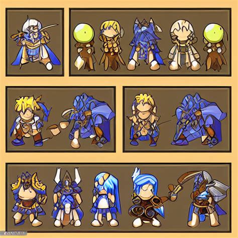 KREA AI A Spritesheet Of Ragnarok MMORPG Online As A Game