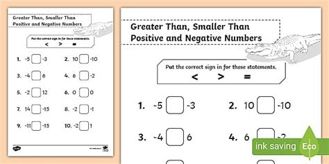 Free Ordering Negative Numbers Worksheet Level Download Free Ordering