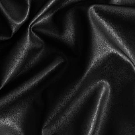 Black Fashion Weight Faux Leather Leather Fabric Faux Leather Fabric