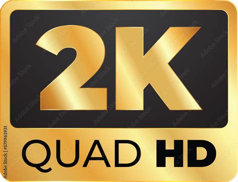 Vecteur Stock 2k Quad Hd Resolution Logo Video Or Screen Resolution