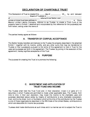 Sample Blind Trust Agreement Doc Template Pdffiller