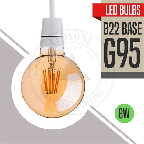 G95 B22 4w Dimmable Globe Vintage Led Retro Light Bulbs Electricalsone