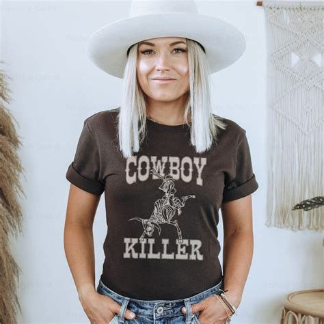 Cowboy Killer Shirt Western Graphic Tee Oversized T Shirt Etsy