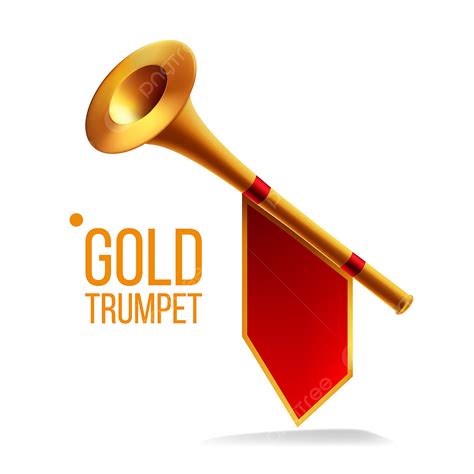 Trumpet Fanfare Clipart PNG Images Gold Trumpet Vector Fanfare Horn