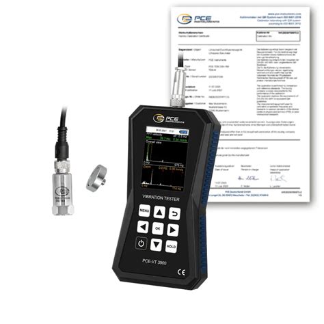 Vibration Meter Pce Vt Ica Incl Iso Calibration Certificate Pce