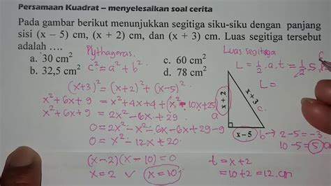 Tutorial Persamaan Kuadrat 11 Menyelesaikan Soal Cerita Matematika Smp Dan Sma Youtube