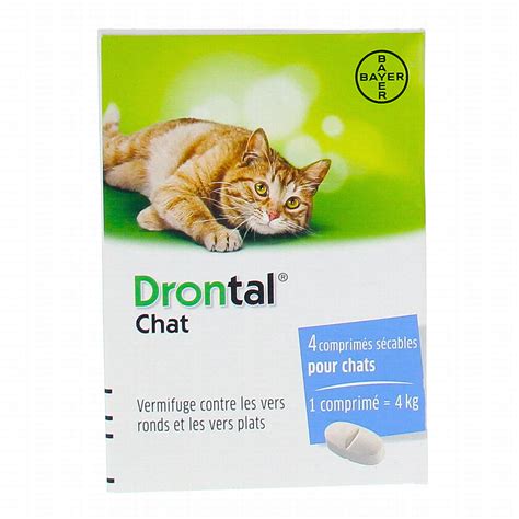 Drontal Chat Vermifuge Contre Les Vers Ronds Et Les Vers Plats