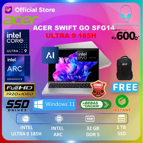 Promo Acer Swift Go Ai Touch Sfg Ultra H Gb Tb W Ohs