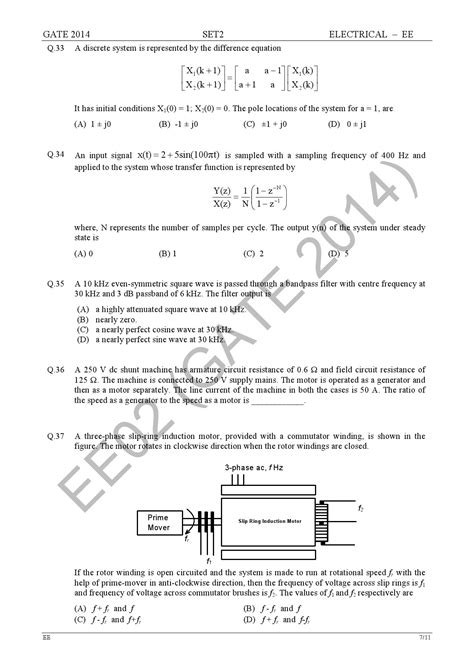 Gate Exam Question Paper 2014 Electrical Engineering Set 2 Electrical Engineering Gate