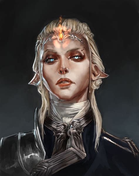 Mature Elf Woman Character Portraits Fantasy Character Design