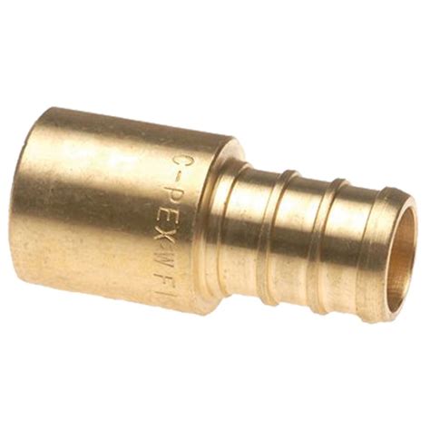 3 4 Mswt X 1 2 Pex Brass Insert Adapter Crimp Style