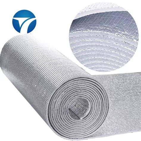 Aluminum Foil EPE Foam Backed Bubble Heat Insulation Roll Isolated For