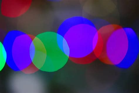 Abstract Background Blurred Bokeh Effect Multicolored Christmas