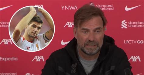 Jurgen Klopp Thinks Liverpool Allegiance Gives Steven Gerrard Extra Final Day Motivation Ballsie