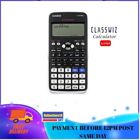 Ready Stock Casio Scientific Classwiz Calculator Fx 570ex 552 Functions Oem Shopee Malaysia