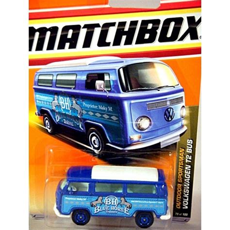 Matchbox Volkswagen T2 Bus Blue Horse Trainers Global Diecast Direct