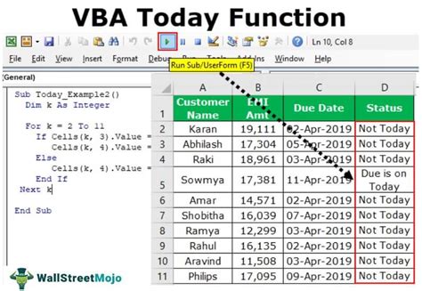 Vba Today How To Use Date Function In Vba To Find Today S Date