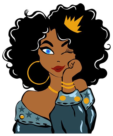 Art Collectibles Digital Drawing Illustration Black Woman Clipart