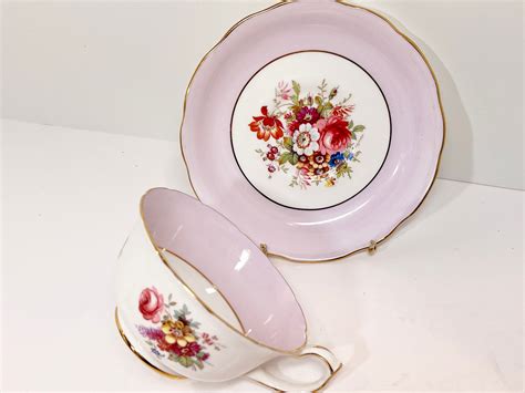 Hammersley Teacup And Saucer Hand Painted Teacup Floral Tea Cup