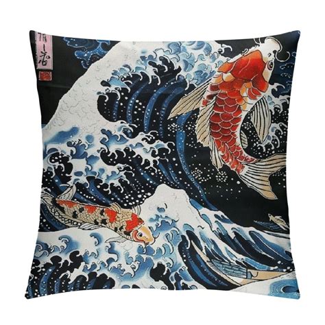 Nawypu Japanese Style Throw Pillow Covers For Couch Sofa Bed Oriental