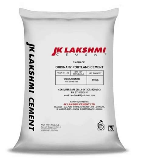 JK Laxmi Cement 53 Grade OPC Cement At Rs 410 Bag In Godhra ID