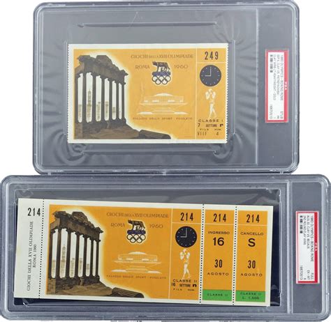 Lot Detail - Muhammad Ali 1960 Rome Olympics Ticket Set :: 2nd Round ...