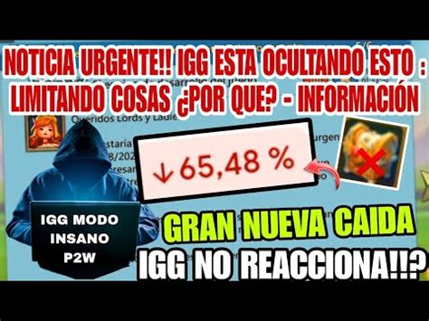 NOTICIA URGENTE IGG ESTA OCULTANDO ESTO LIMITANDO COSAS POR QUE