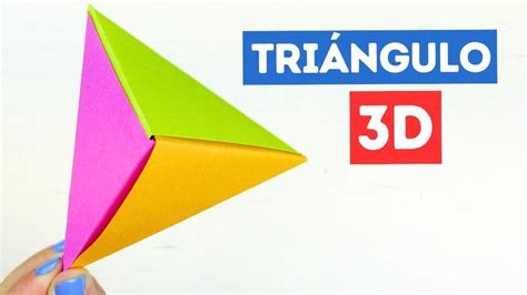 Cómo hacer un Triangulo de papel 3D en origami Fácil YouTube