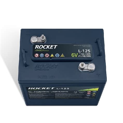 Akumulator Rocket L 125 Deep Cycle Flooded Wet Lead Acid Battery 6V C5