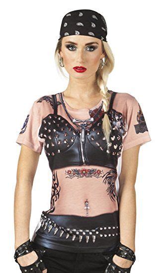 erdbeerloft Damen Biker Lady Shirt Kostüm Karneval Fasching