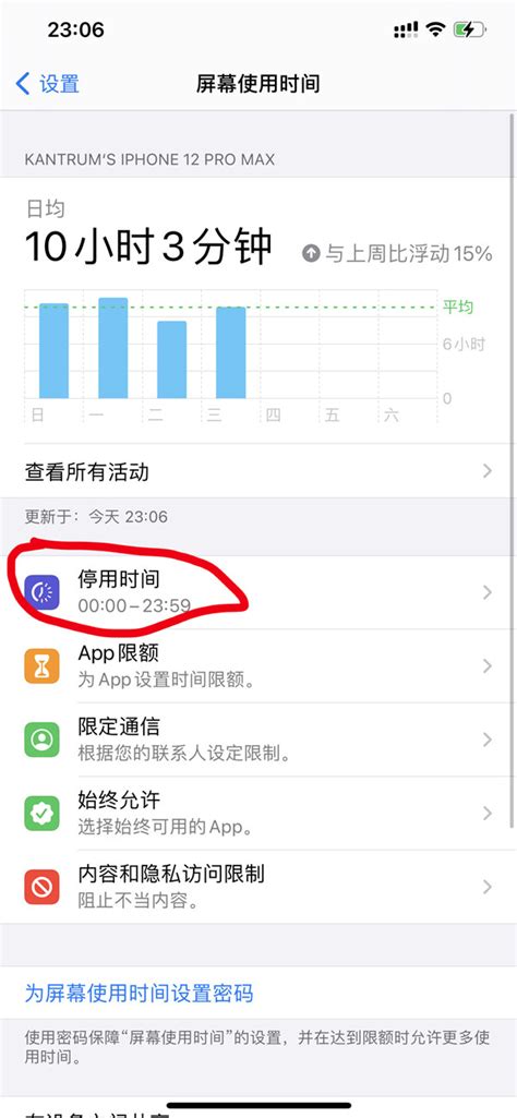 苹果手机怎么设置屏幕使用时间？苹果手机开启苹果停用方法介绍 下载之家