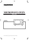 Free Daewoo Microwave Oven User Manuals | ManualsOnline.com