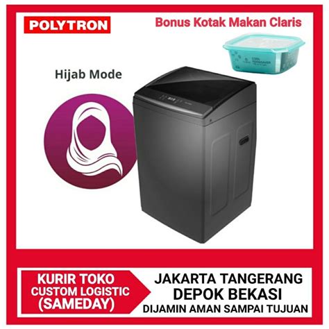 Jual POLYTRON MESIN CUCI 1 TABUNG ZEROMATIC BELLEZA HIJAB MODE 8KG 9KG